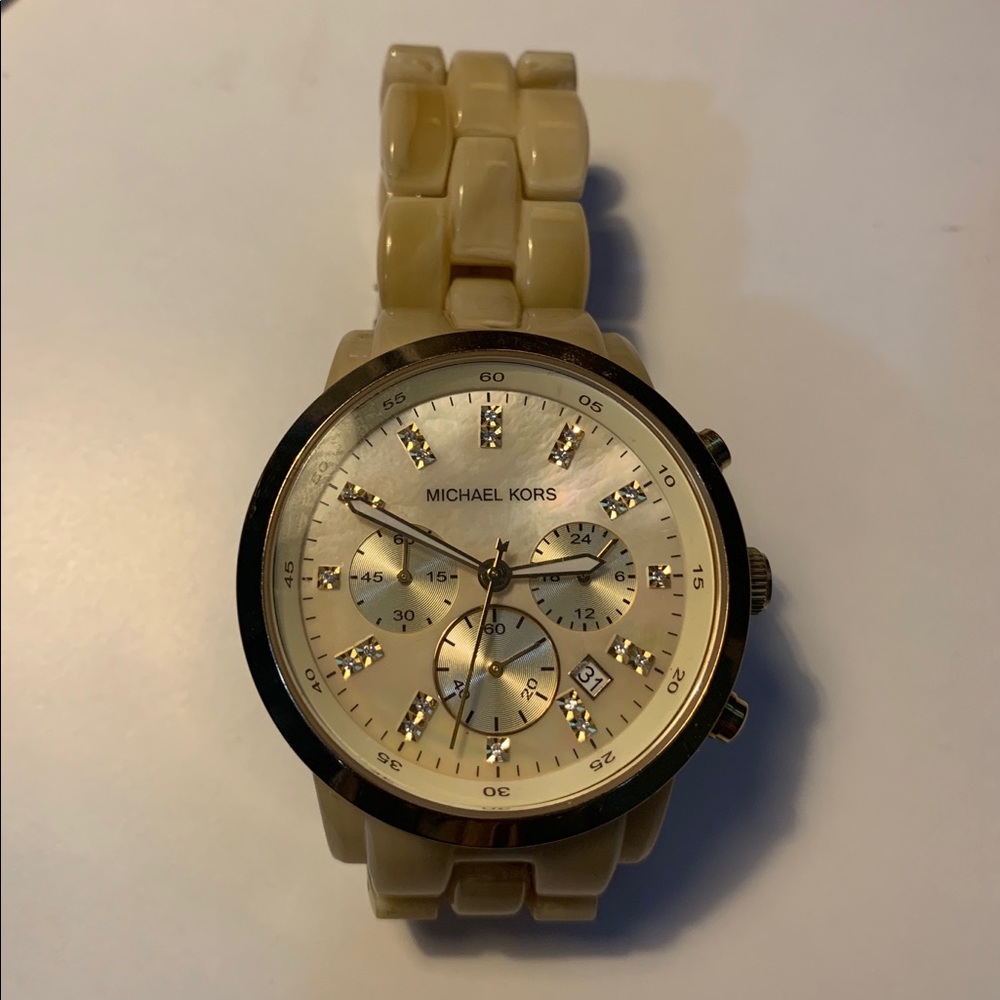 Michael Kors Blonde Tortoise Watch